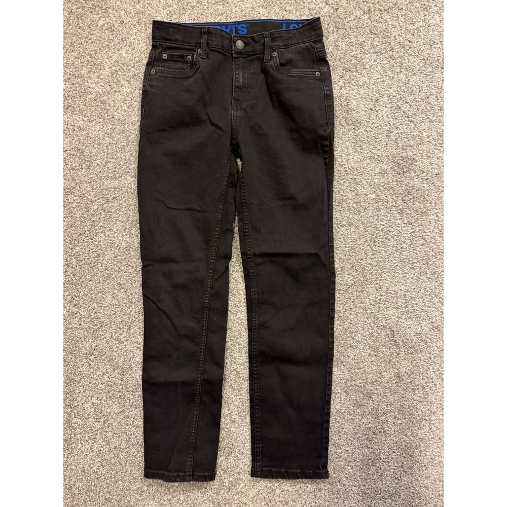 Levis 502 Jeans Boys 14 Regular Black Taper Regular Fit Stretch Denim Pants